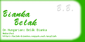bianka belak business card