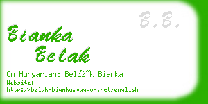 bianka belak business card